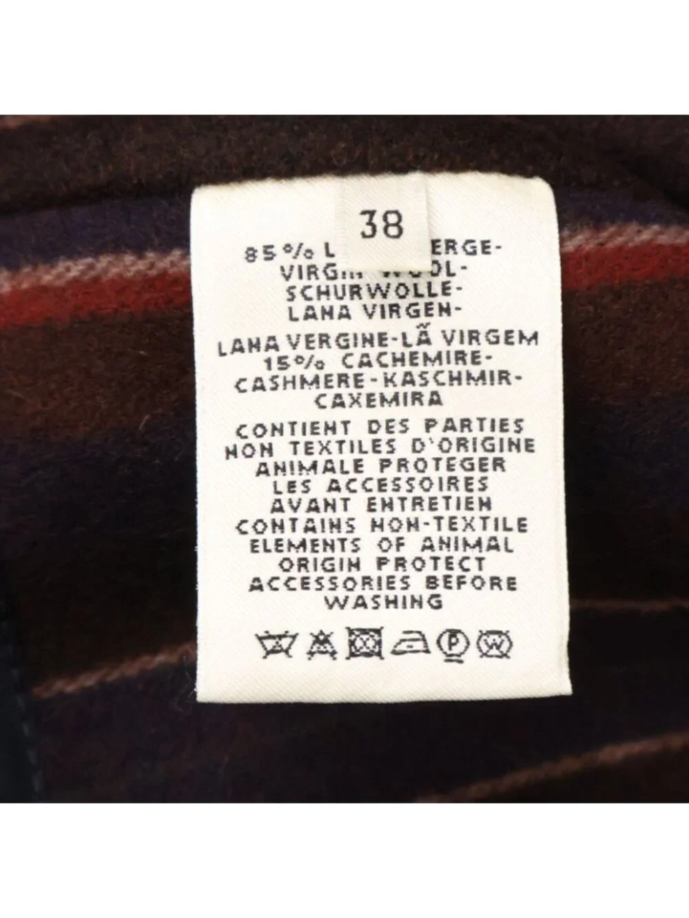 Hermes Sellier Buttons Wool Cashmere Chesterfield 38